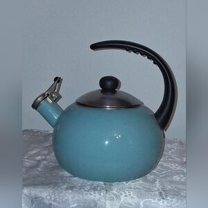 Vtg Farberware Luna Whistling Lidded Tea Kettle